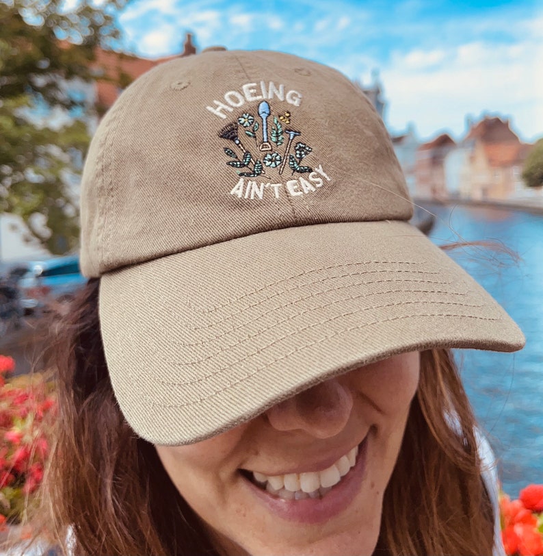 Hoeing Ain't Easy Gardener Trucker Hat - view 3
