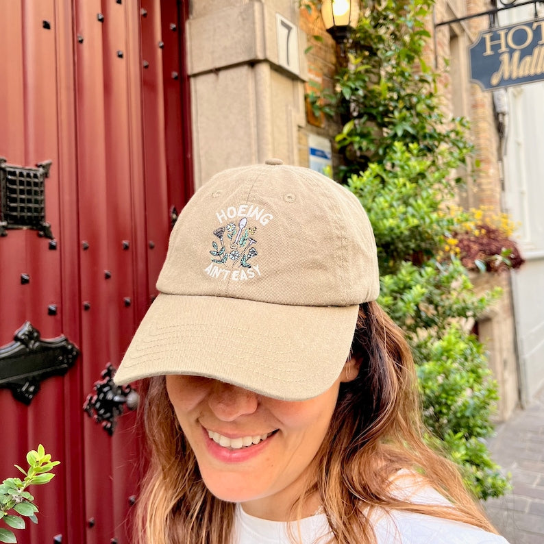 Hoeing Ain't Easy Gardener Trucker Hat - view 2